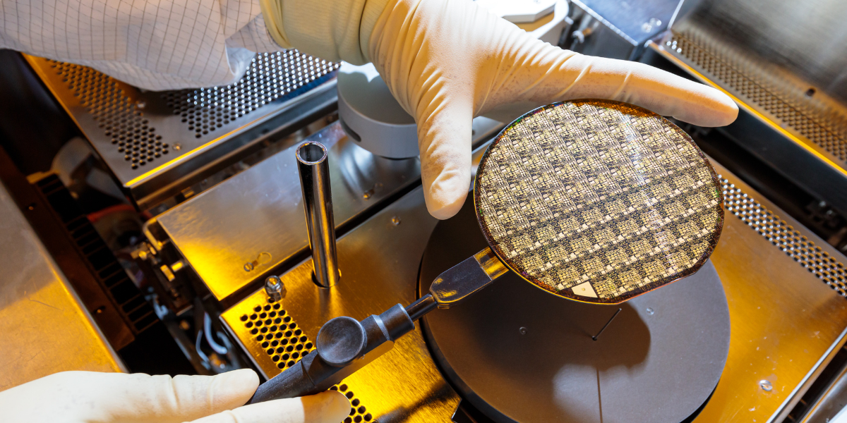 Photo of a semiconductor wafer